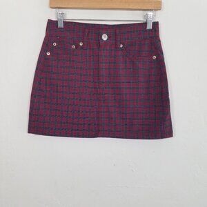 American Eagle High Rise Mini Skirt Plaid Size 0